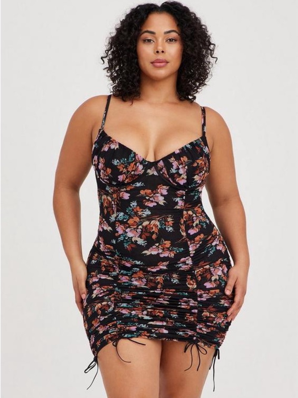 Torrid Curve Ruched Mesh Chemise